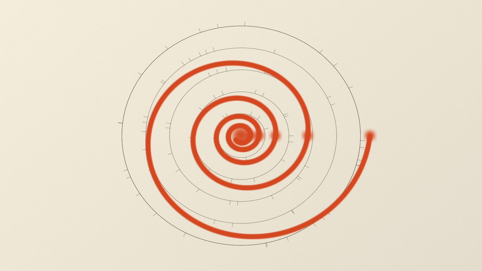 Principles drawn as rings, with drafts spiraling inward through critique and revision