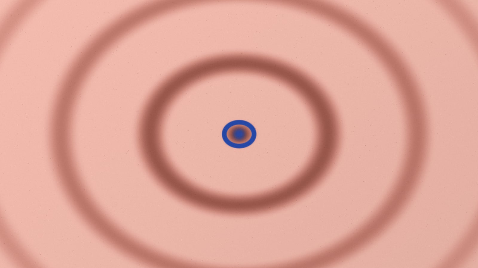 Breathing ripples spreading outward from a still center